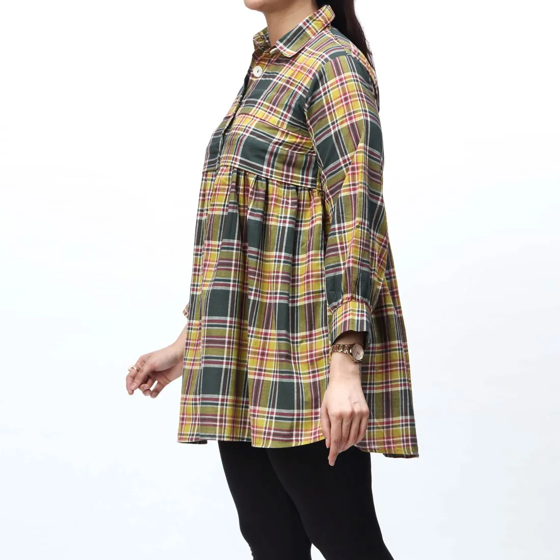 1PC- Cotton Checkered Top PS4302