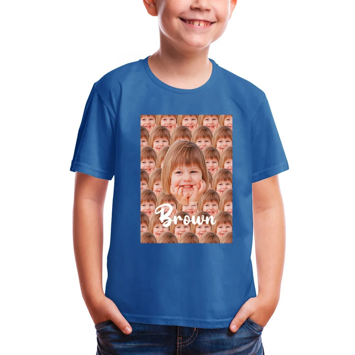 #2-12Y Custom Name&Face Seamless Tee For Toddler Kids Kid's All Over Print T-shirt