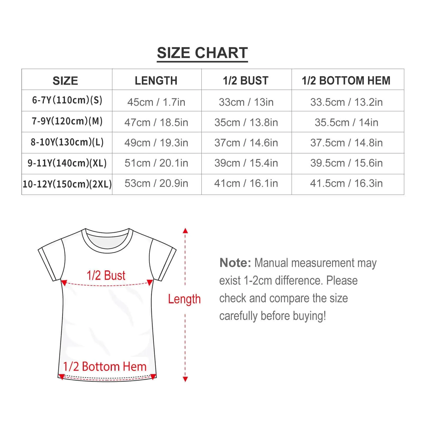 #2-12Y Custom Name&Face Seamless Tee For Toddler Kids Kid's All Over Print T-shirt