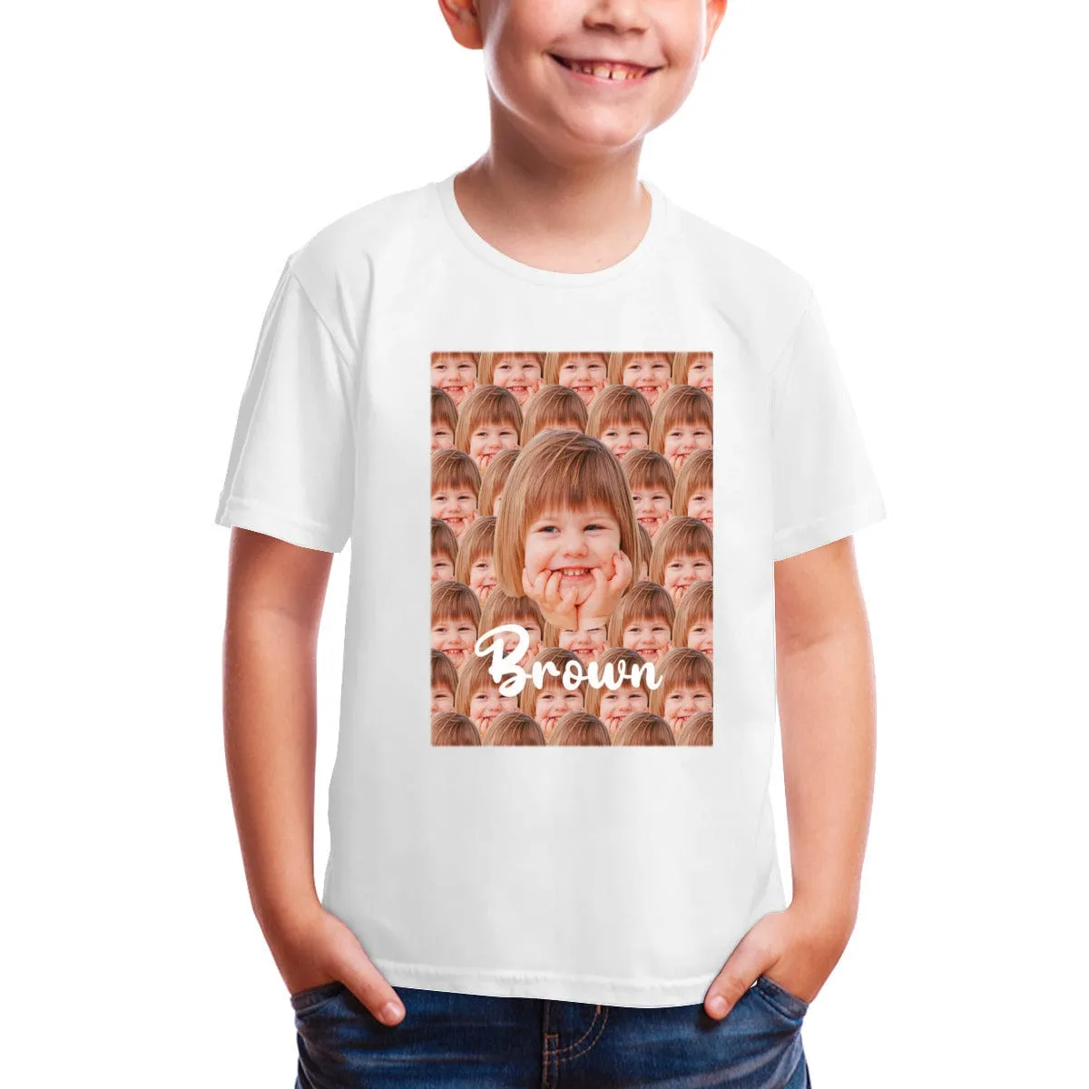 #2-12Y Custom Name&Face Seamless Tee For Toddler Kids Kid's All Over Print T-shirt