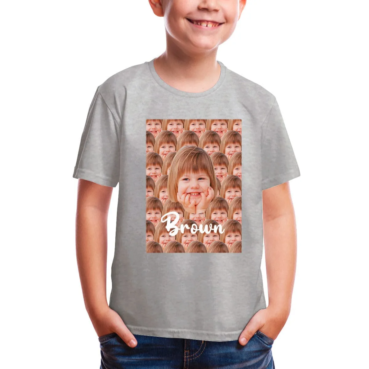 #2-12Y Custom Name&Face Seamless Tee For Toddler Kids Kid's All Over Print T-shirt