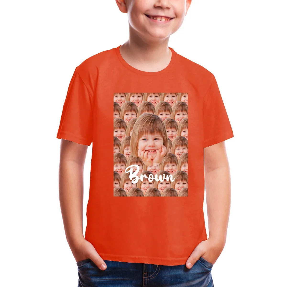 #2-12Y Custom Name&Face Seamless Tee For Toddler Kids Kid's All Over Print T-shirt