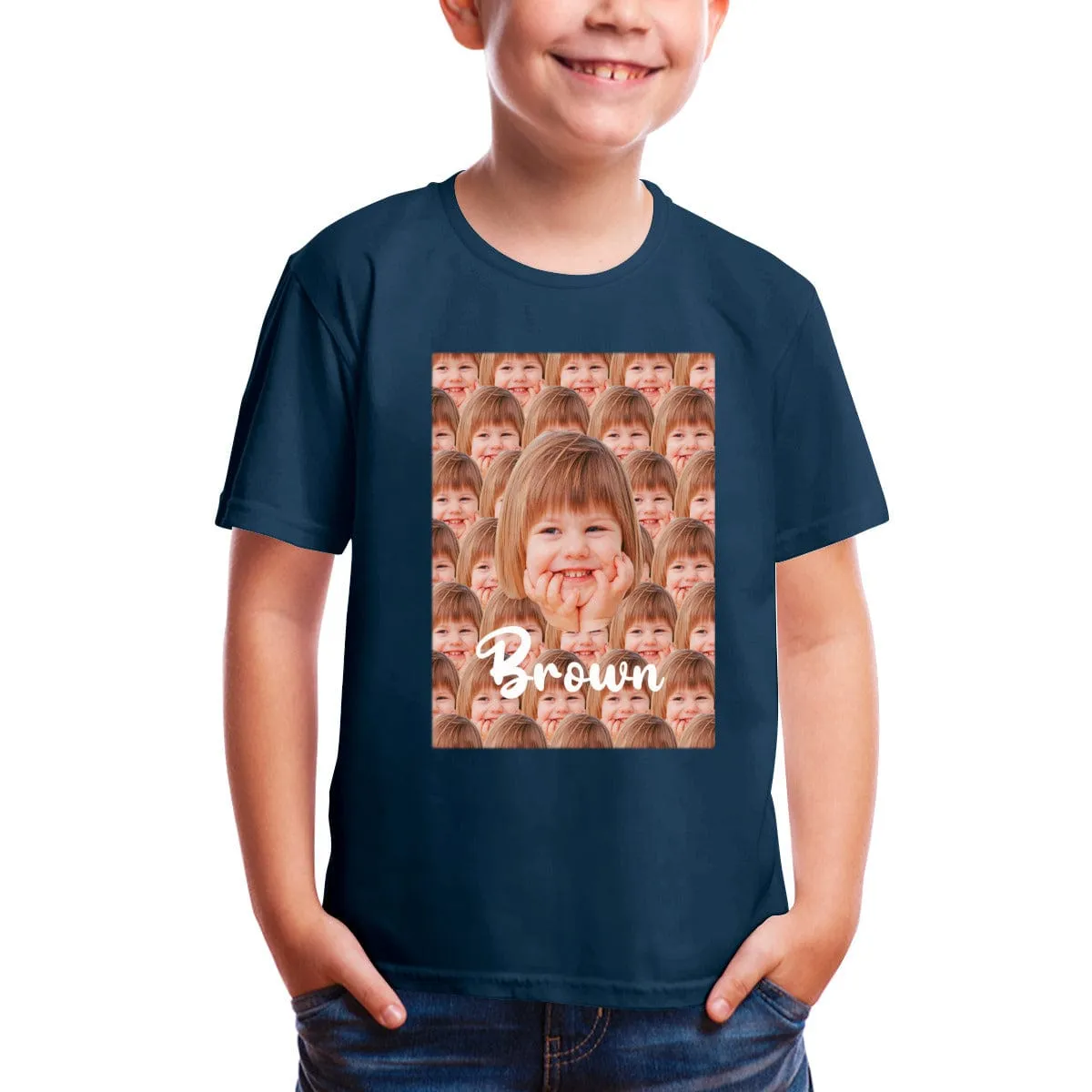 #2-12Y Custom Name&Face Seamless Tee For Toddler Kids Kid's All Over Print T-shirt