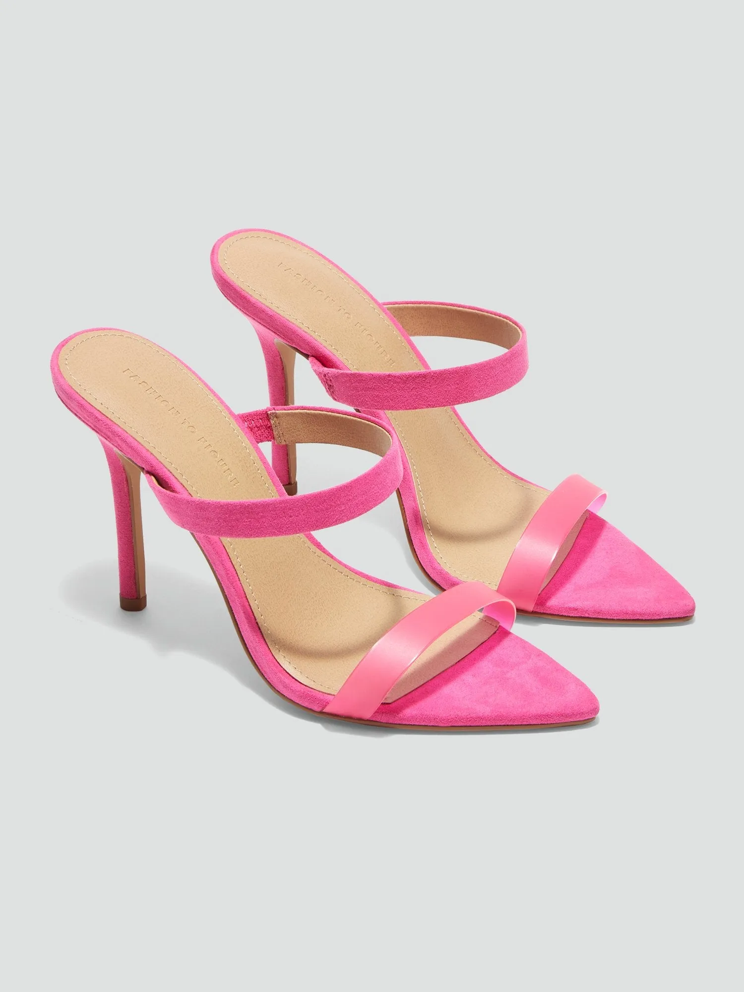 Amira Double Strap Sandals in Pink