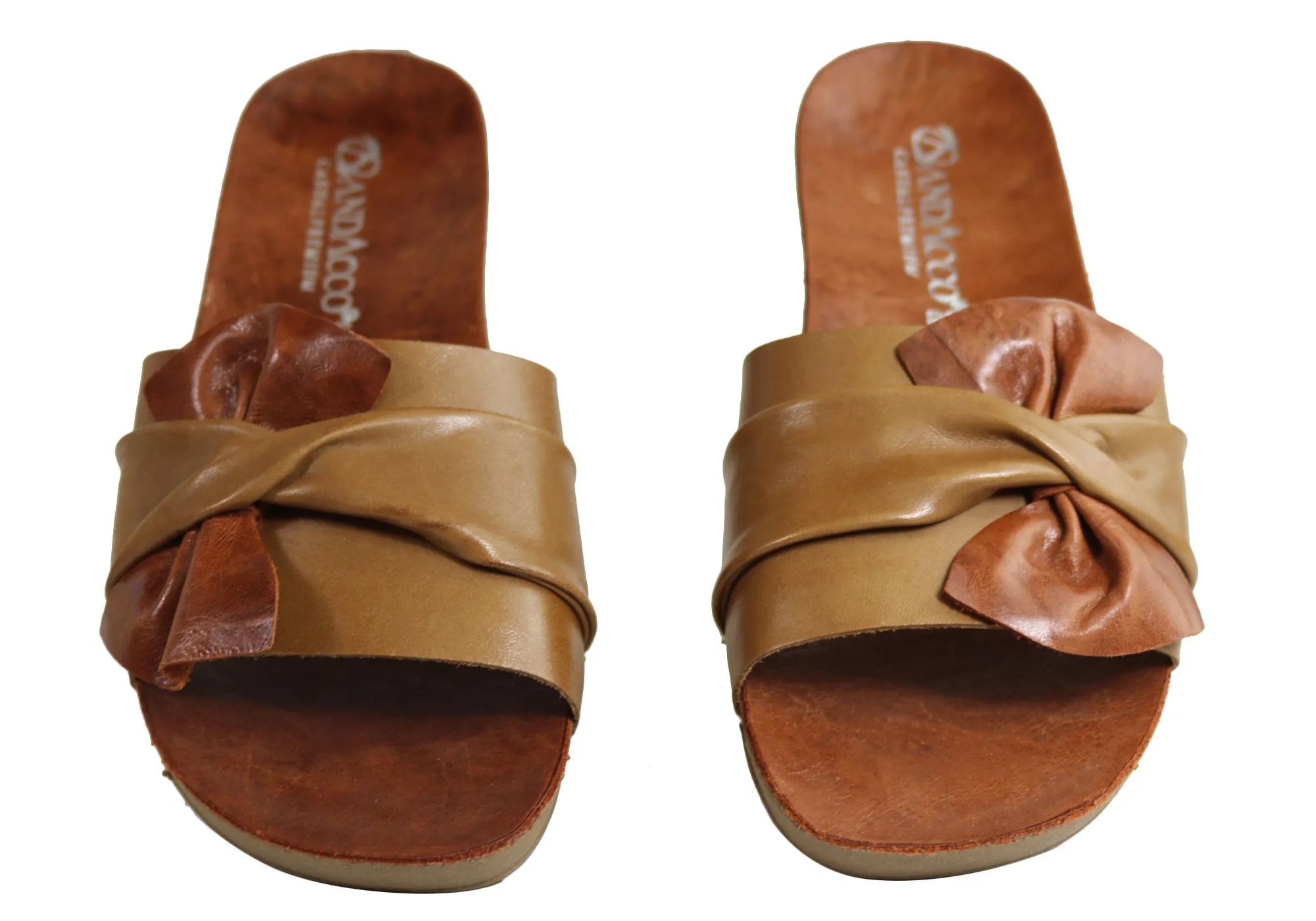 Andacco Maze Womens Comfortable Leather Slide Sandals Made In Brazil