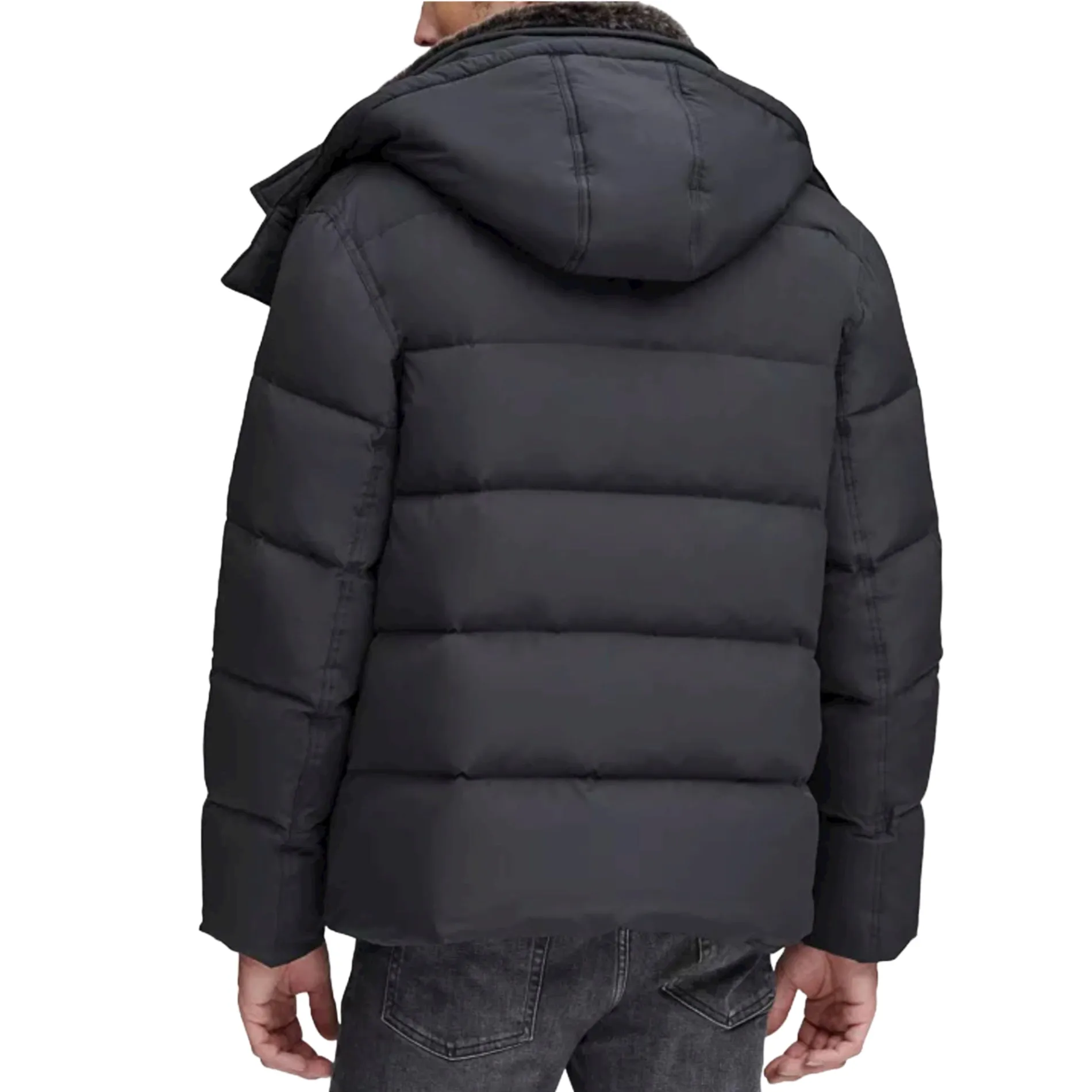 Andrew Marc Baltic Down Filled Fur Collar Hooded Puffer Coat Jacket