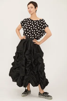 Anja Skirt in Black Taffeta