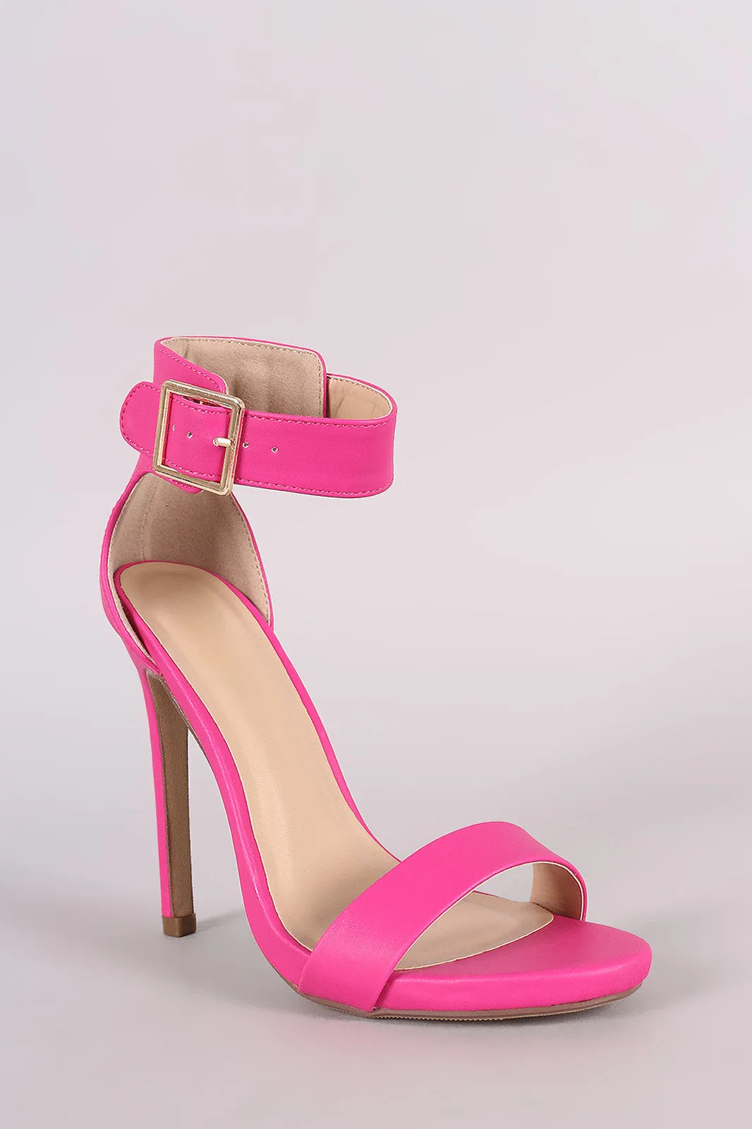 Ankle Strap Open Toe Stiletto Heel