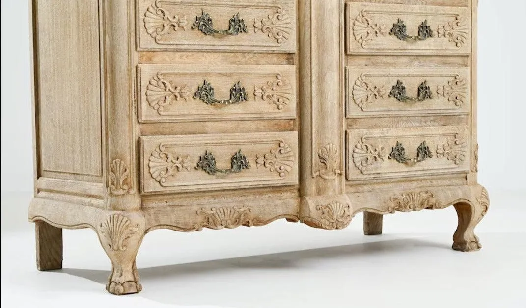 Antique Fleurette Carved Chest of Drawers, Circa 1900