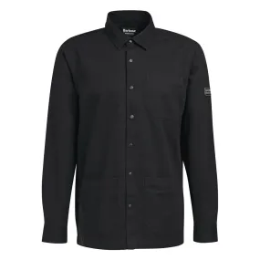 BARBOUR INTERNATIONAL COTTON PATCH OVERSHIRT BLACK