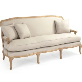 Bastille Linen French Cabriole Sofa