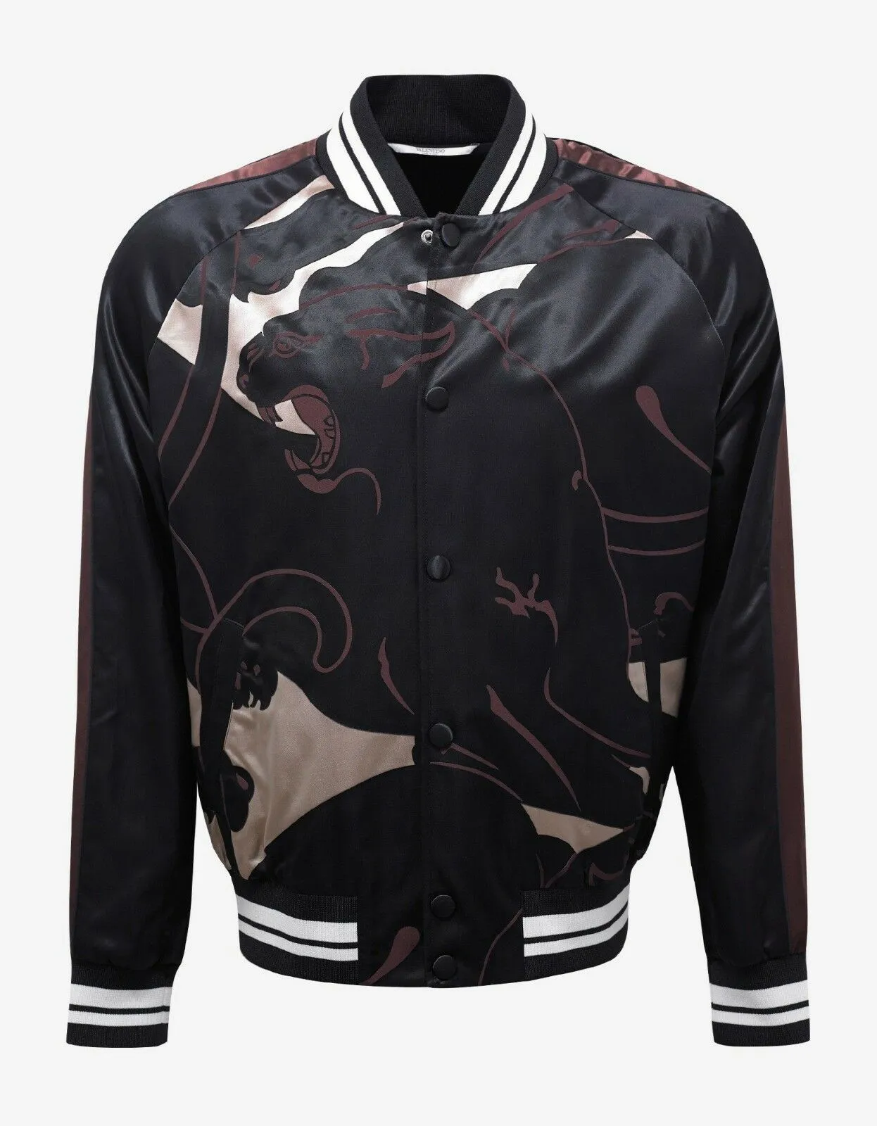 Black Panther Intarsia Souvenir Jacket