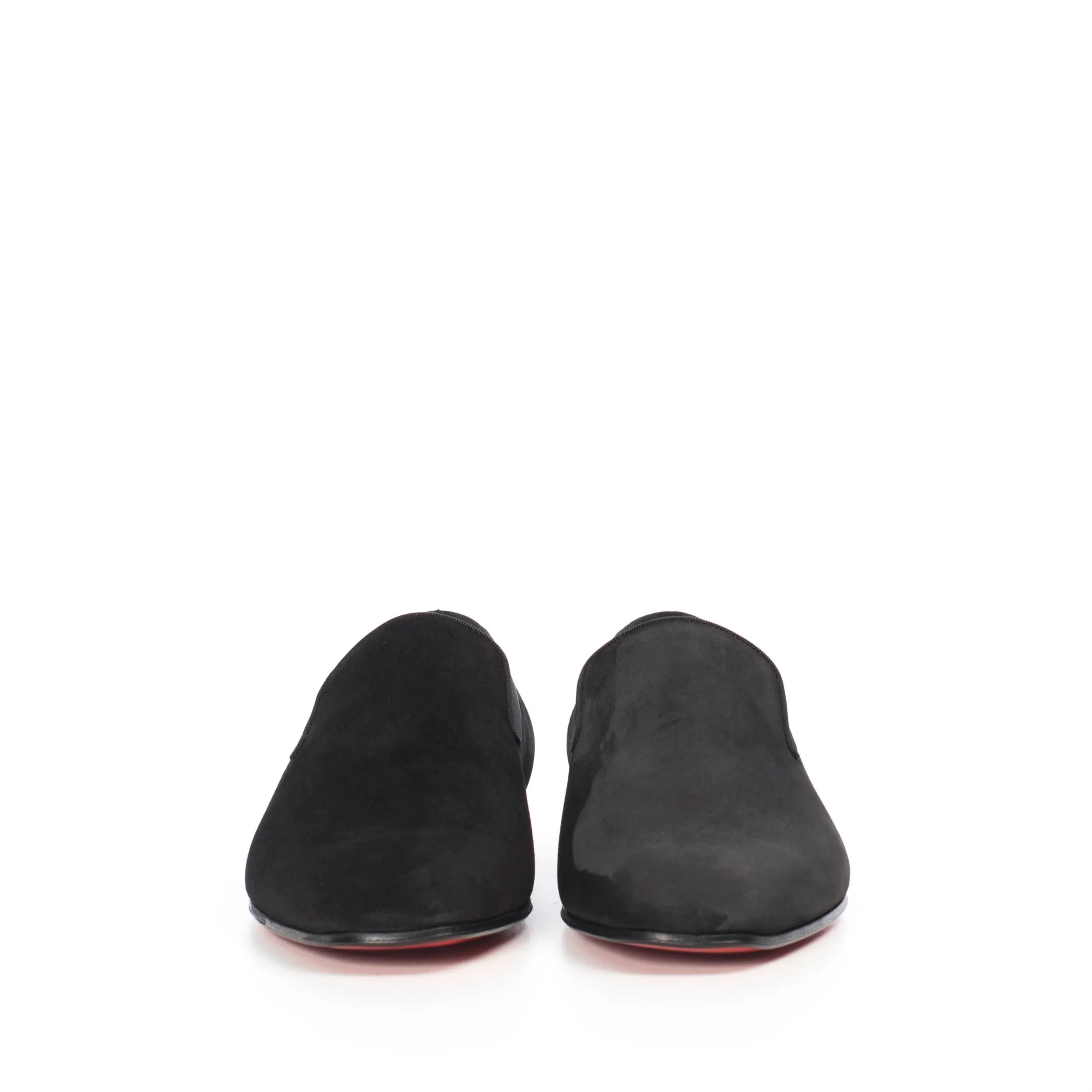 Black Suede Dandelion Flat Loafer