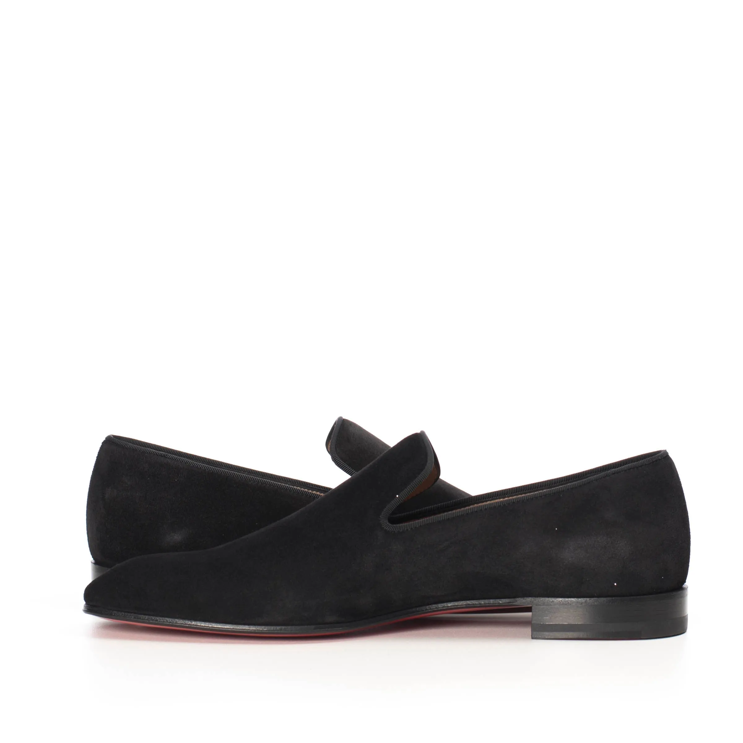 Black Suede Dandelion Flat Loafer