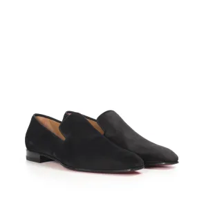 Black Suede Dandelion Flat Loafer