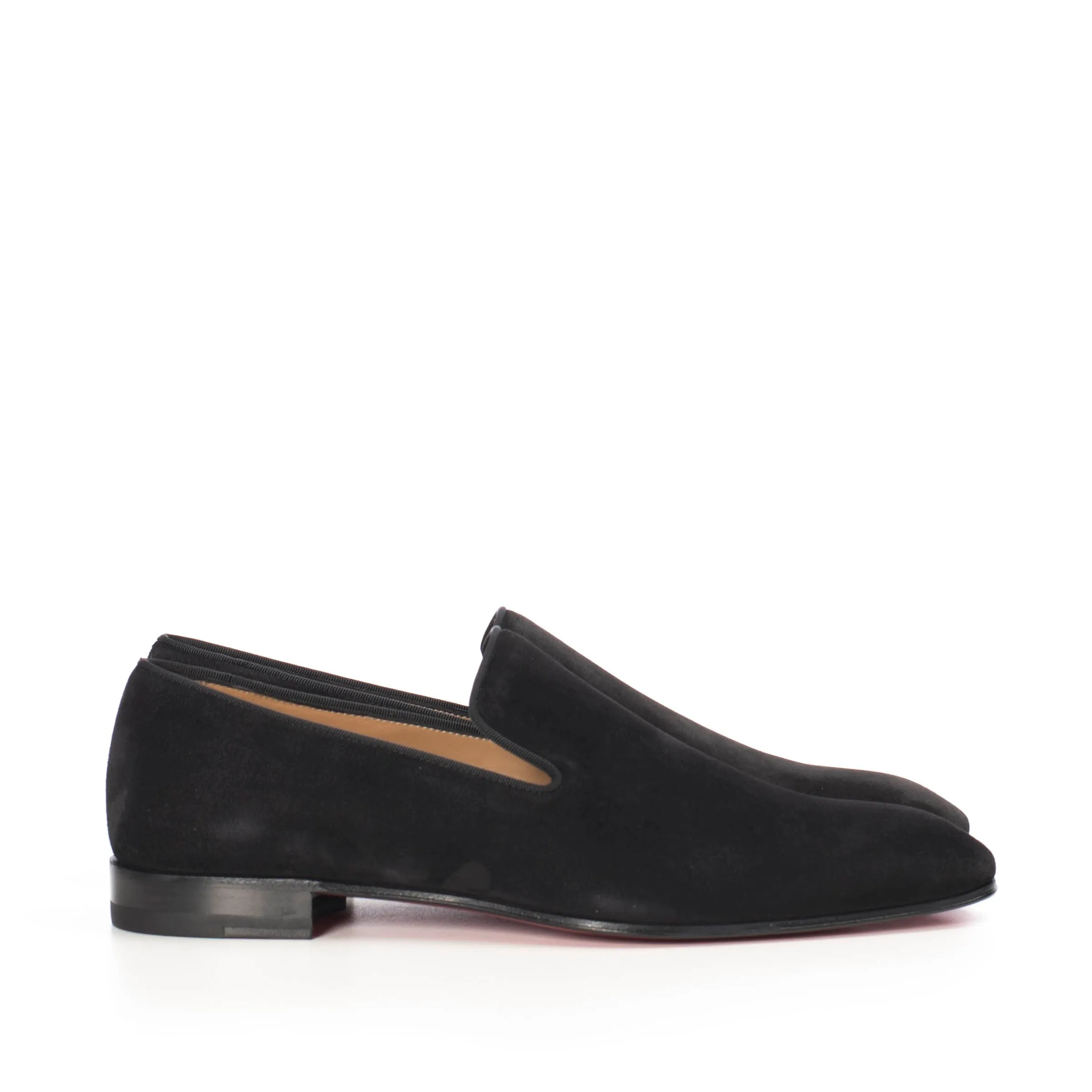 Black Suede Dandelion Flat Loafer