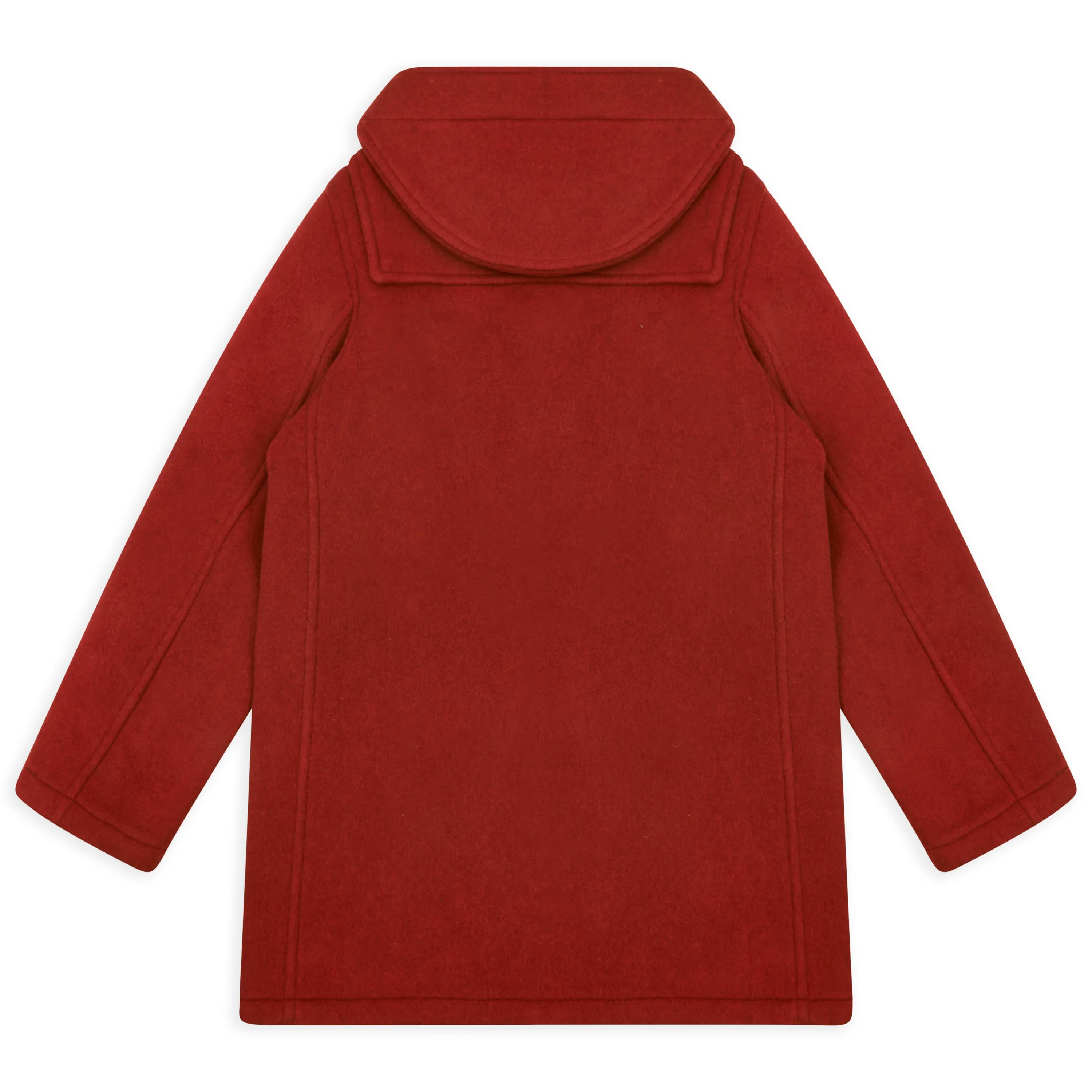 Burrows & Hare Water Repellent Wool Duffle Coat - Red Twill