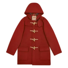 Burrows & Hare Water Repellent Wool Duffle Coat - Red Twill