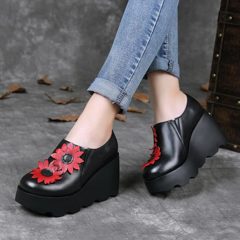 Casual Leather Comfortable Platform Shoes