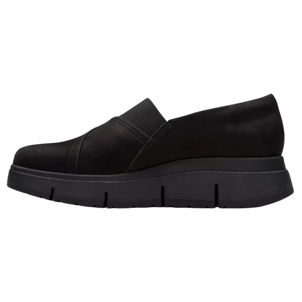 Clarks Loriini West Black Nubuck Slip-On (Women's)