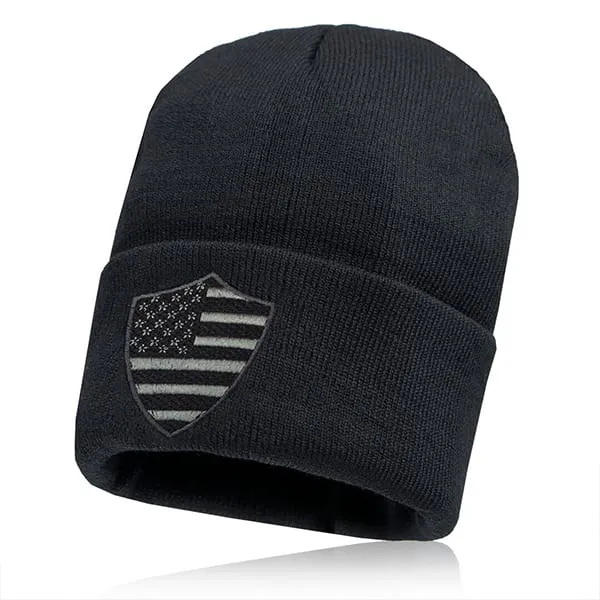 Classic Beanie| Blackout American Shield