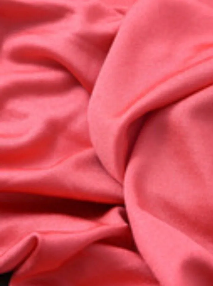 Close-Out Designer Runway 100% Silk Jersey Fabric Rose Pink-  Sold by yard