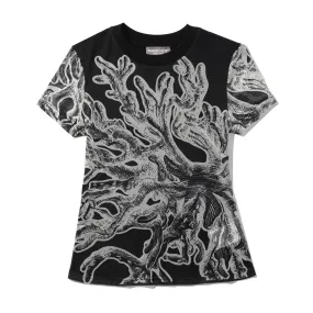 Coral Baby Tee - Black