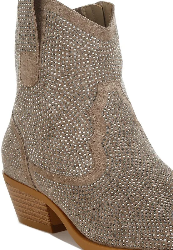 Costello Rhinestones Embellished Cowboy Boots