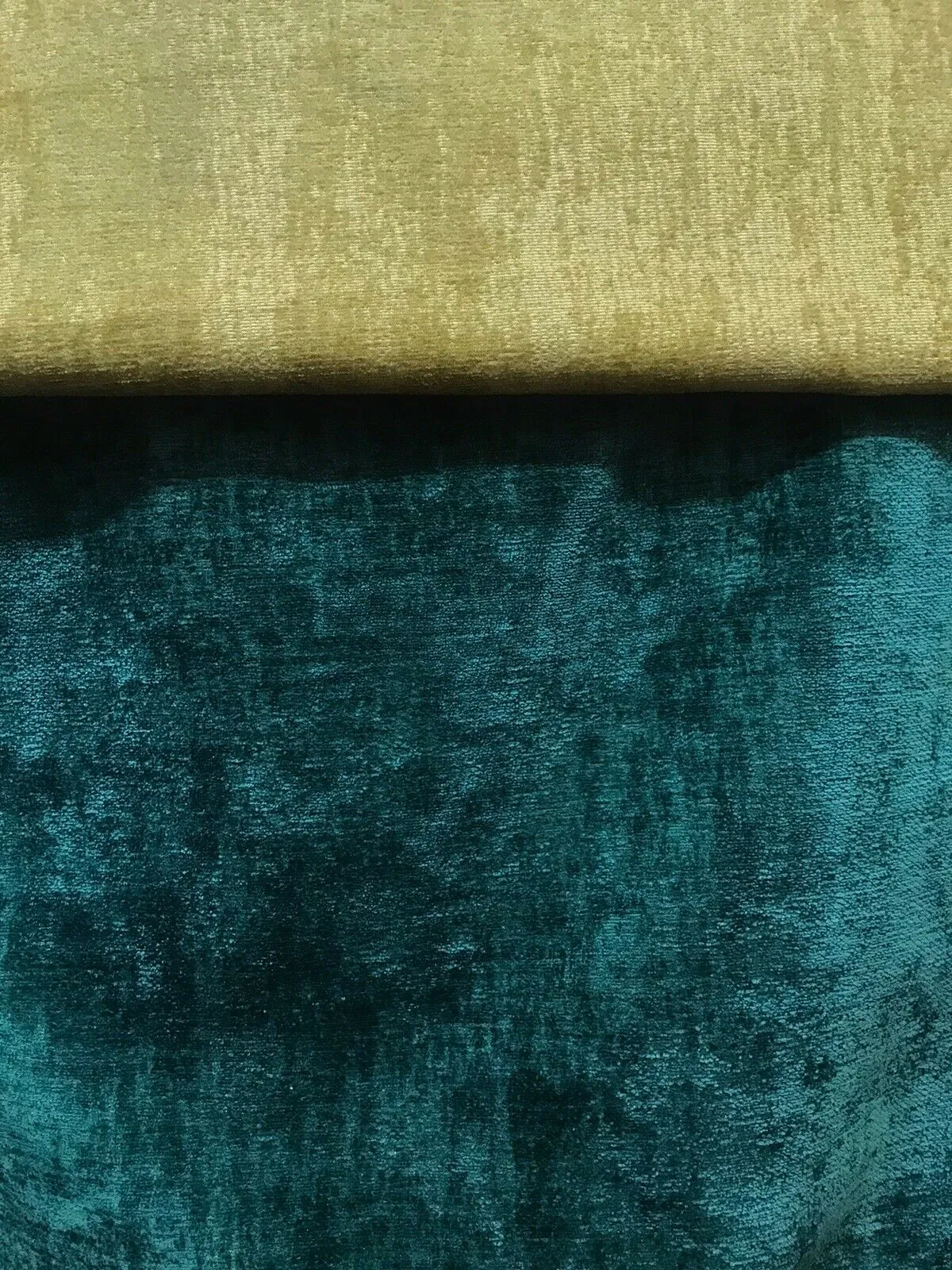 Designer Upholstery Thick And Soft Chenille Velvet Fabric - Teal BTY