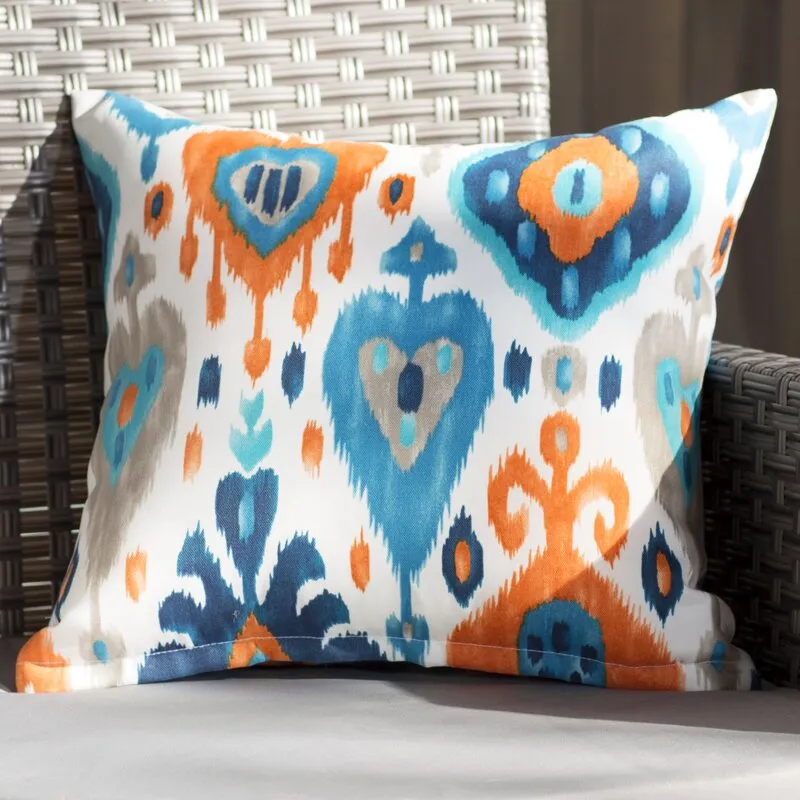 Dianki Outdoor Polyester Square Throw Pillow Cover & Insert