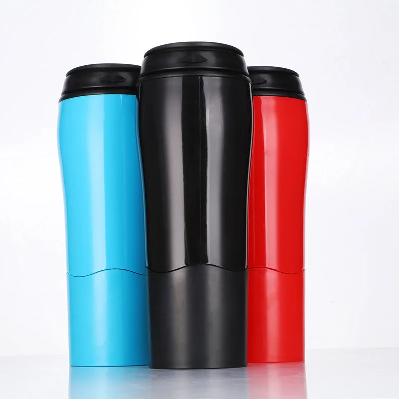 Double-layer creative plastic coffee cup