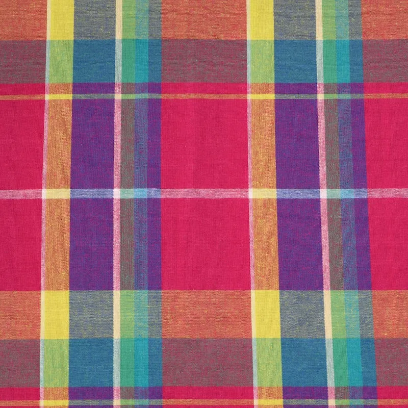 Dressmaking Madras Cotton Check - Pink - Jumbo