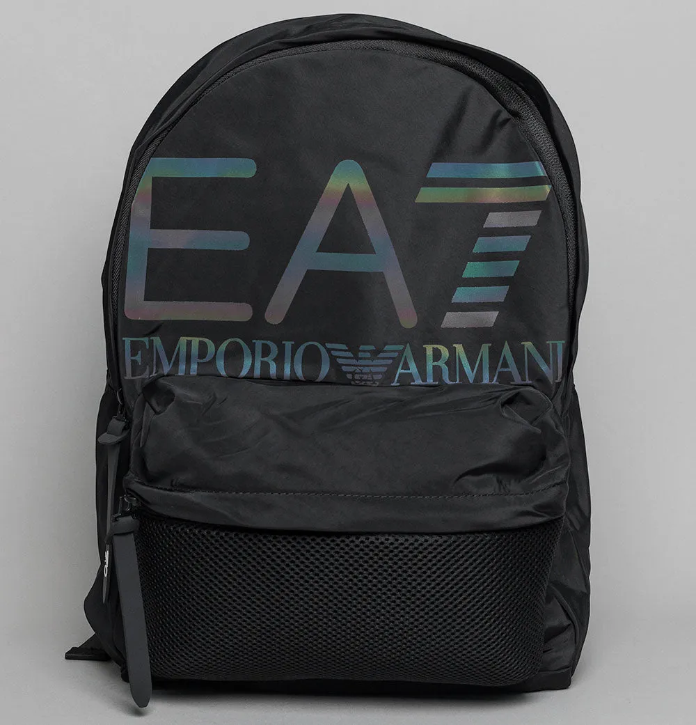 EA7 Iridescent Big Logo Backpack Black