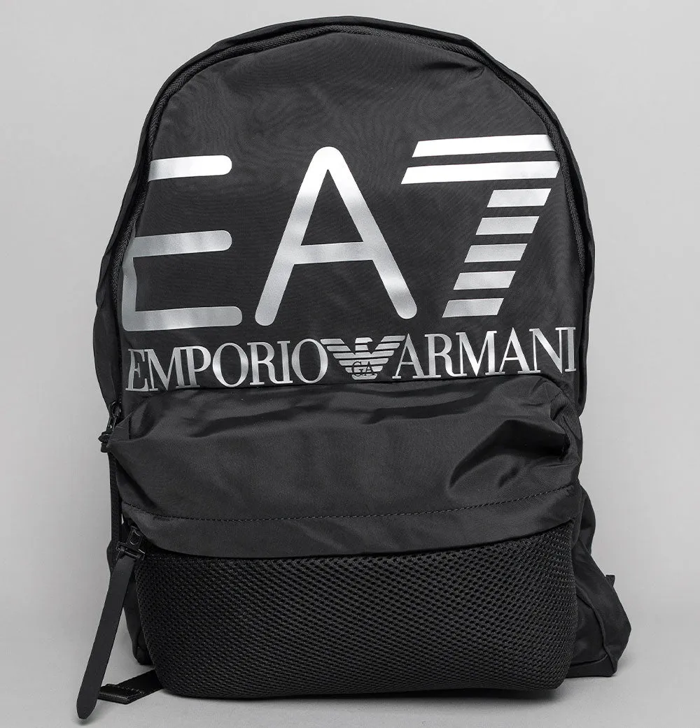 EA7 Silver Big Logo Backpack Black/Silver