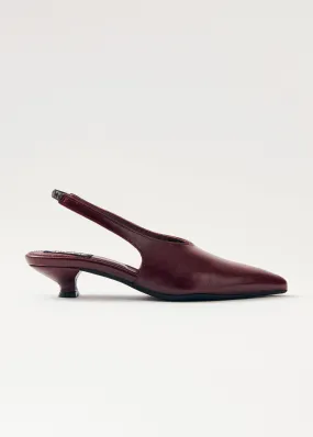 Eros Burgundy Leather Pumps