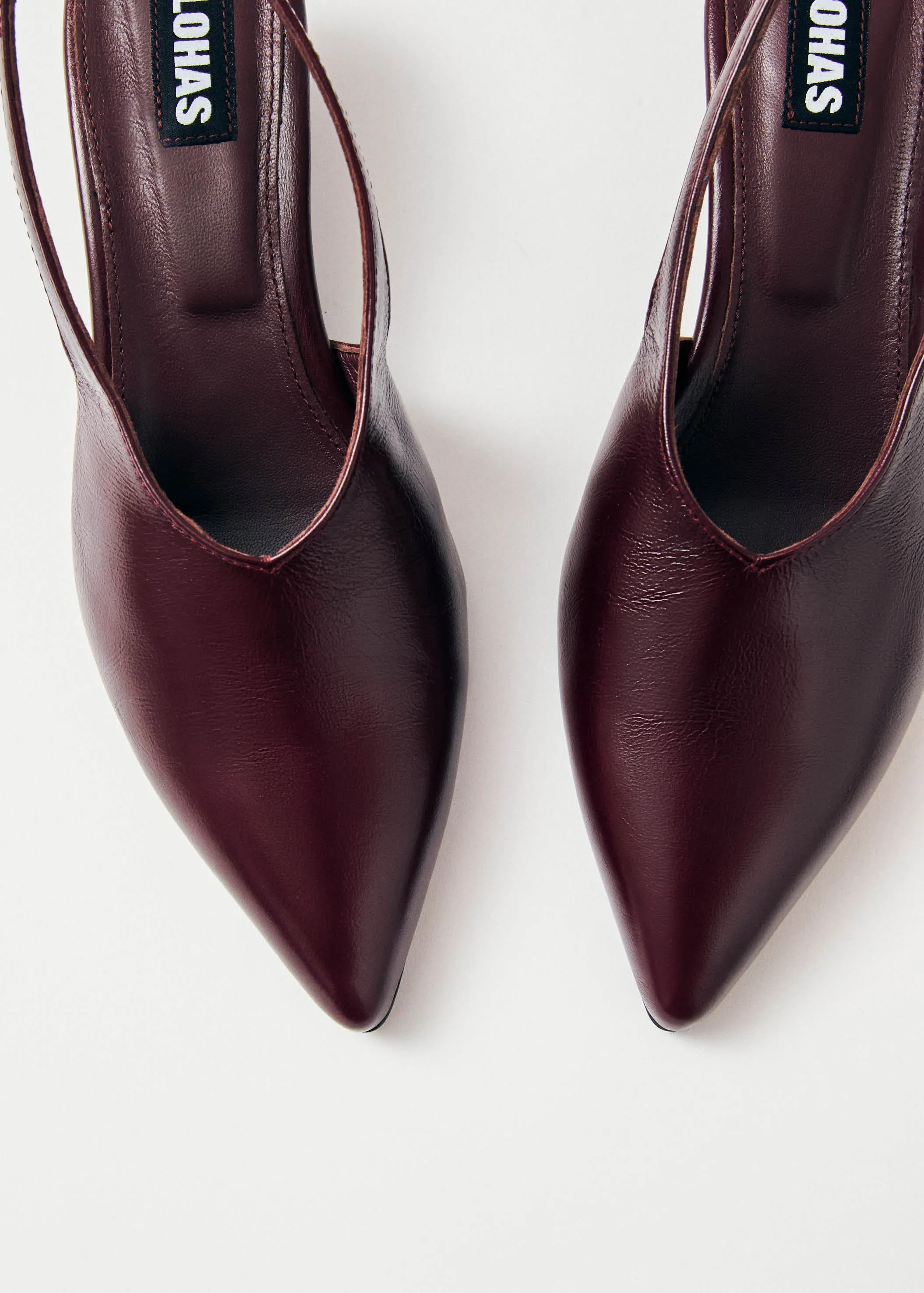 Eros Burgundy Leather Pumps