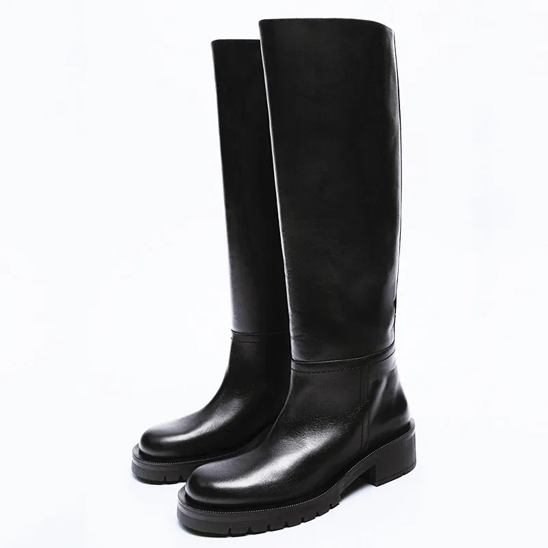 Fashion Women Knee High Flats Boots