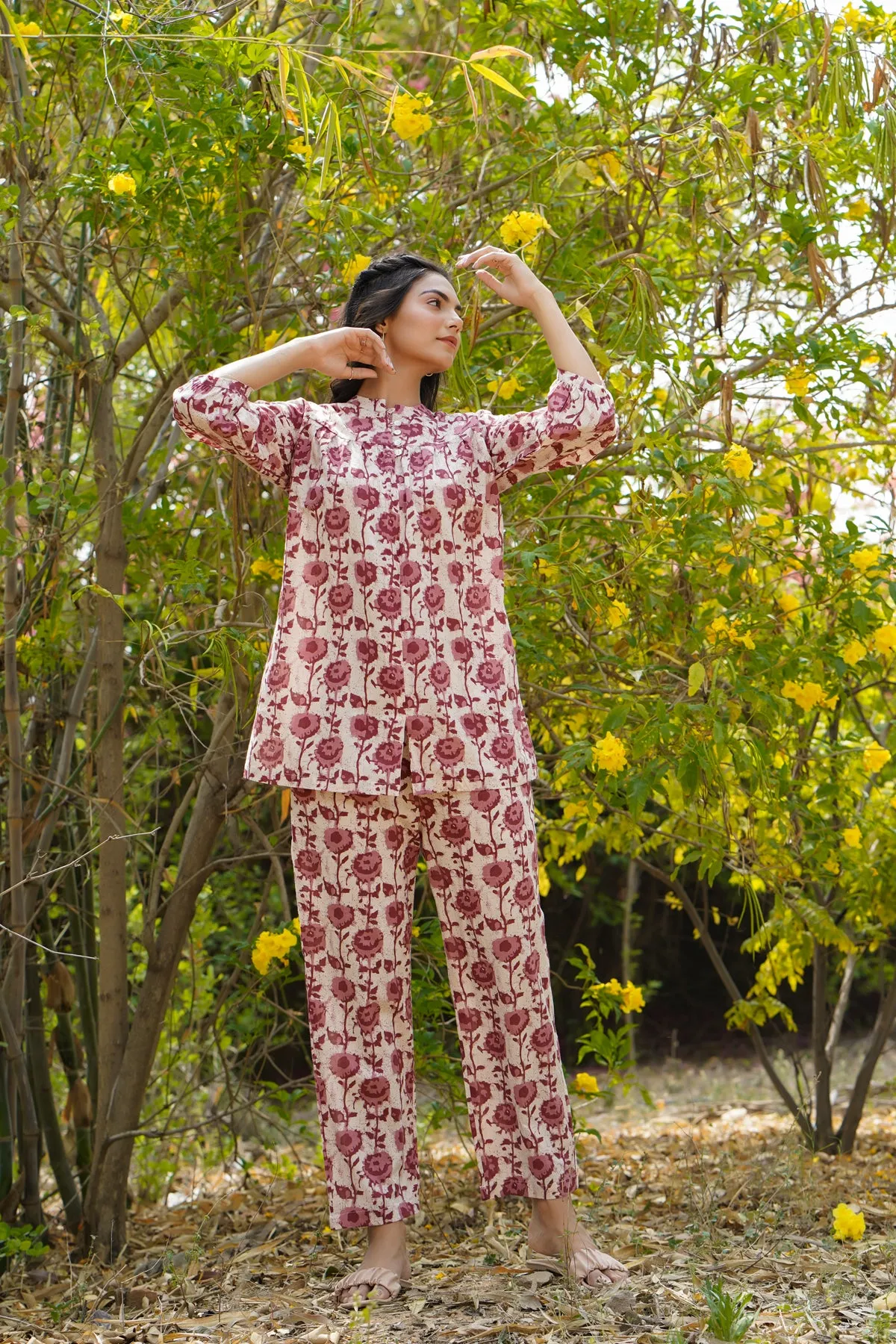 Floral Twines on off white Loungewear Set