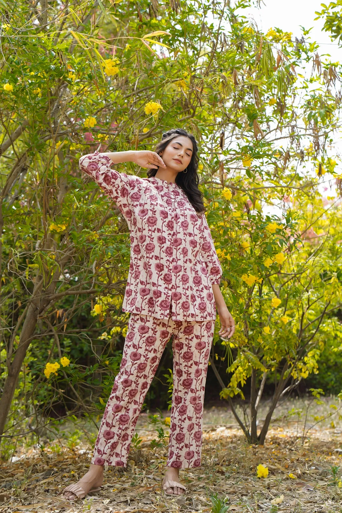 Floral Twines on off white Loungewear Set