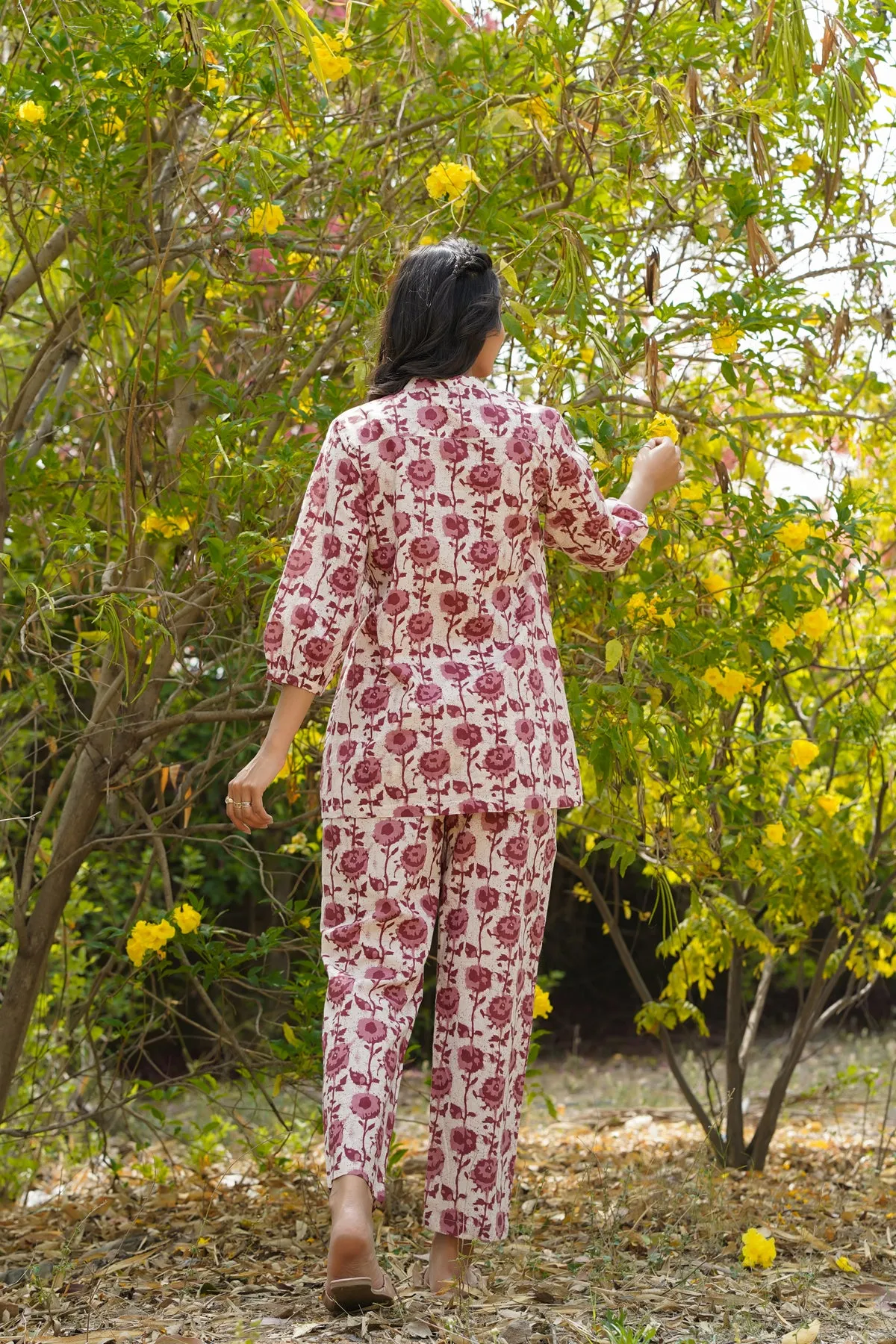 Floral Twines on off white Loungewear Set