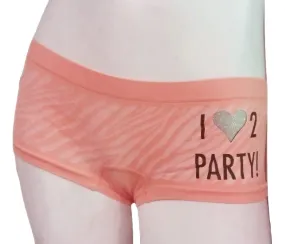 Glitter I ❤ 2 Party! Boyshorts - 2 Colors