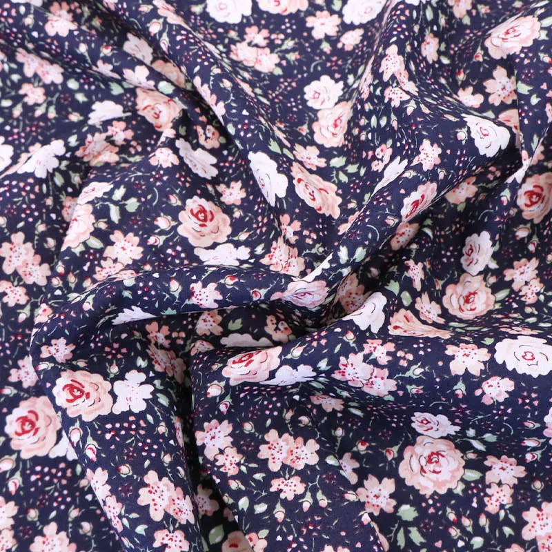 Great Value - Wide Width Floral Cotton - Navy - Belinda