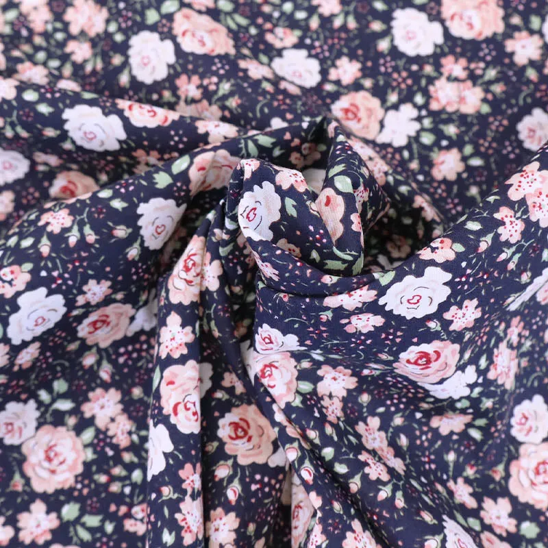 Great Value - Wide Width Floral Cotton - Navy - Belinda