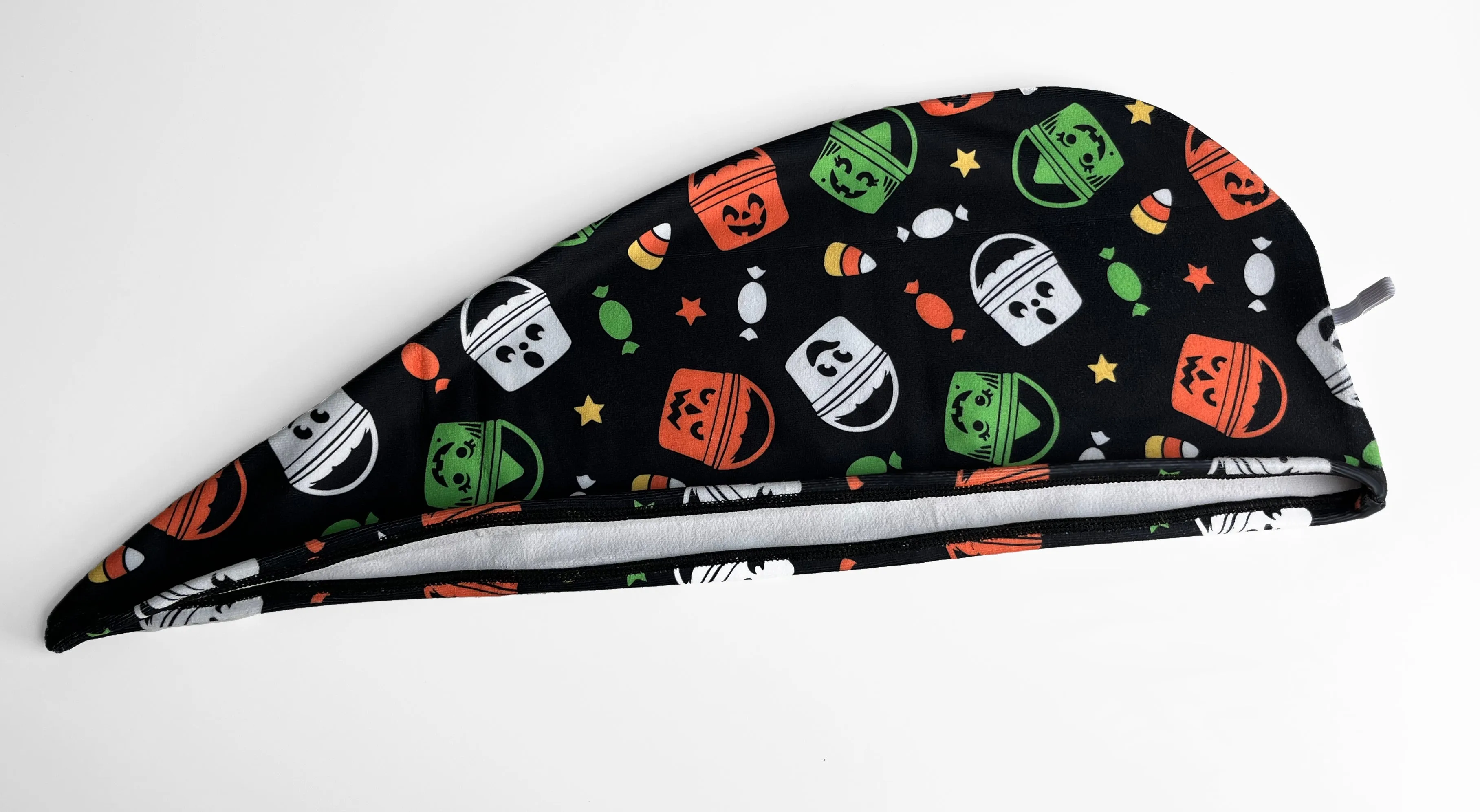 Halloween Vintage Boo Bucket Hair Wrap Towel - The Sketchy Pumpkin