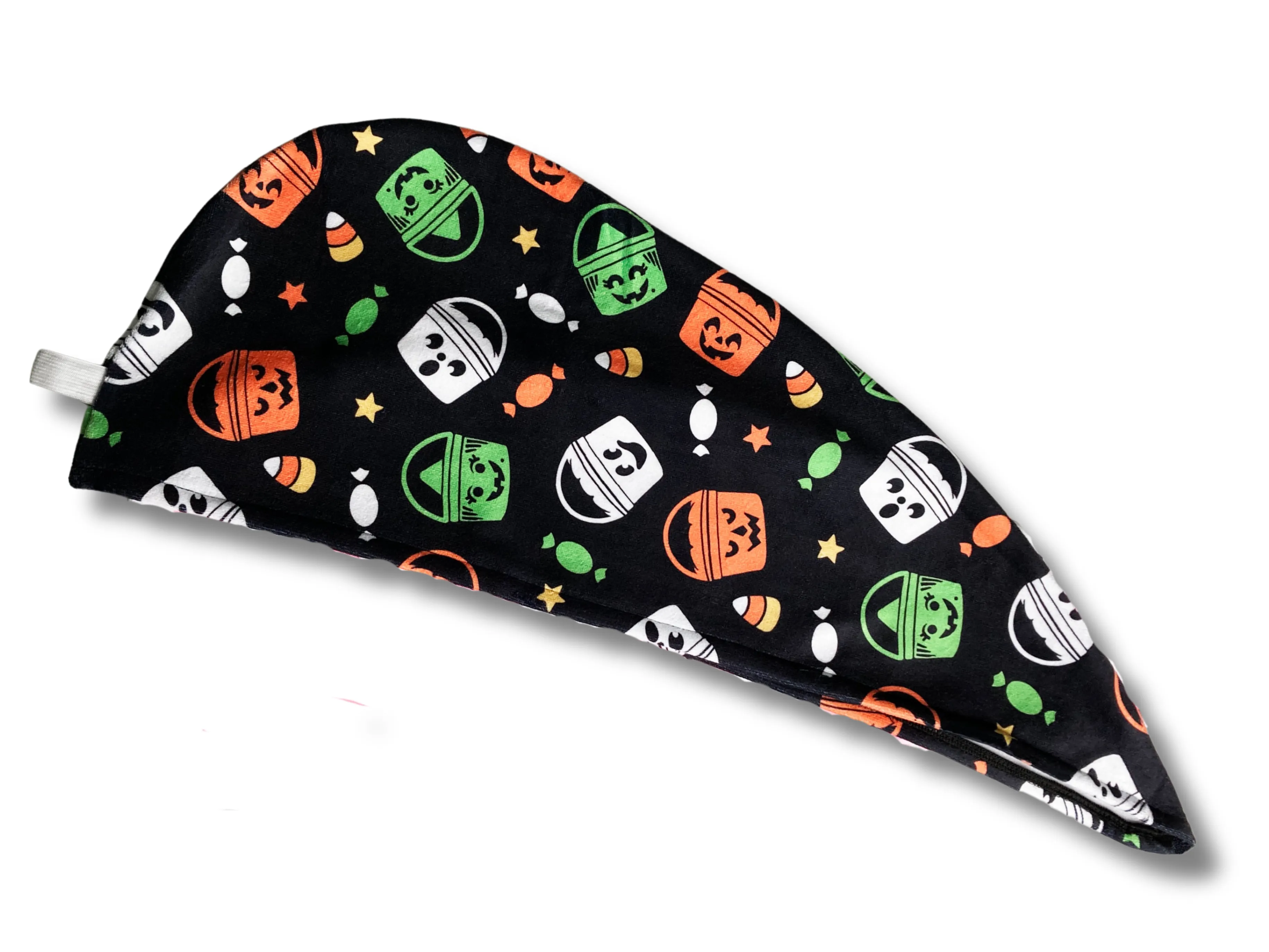 Halloween Vintage Boo Bucket Hair Wrap Towel - The Sketchy Pumpkin