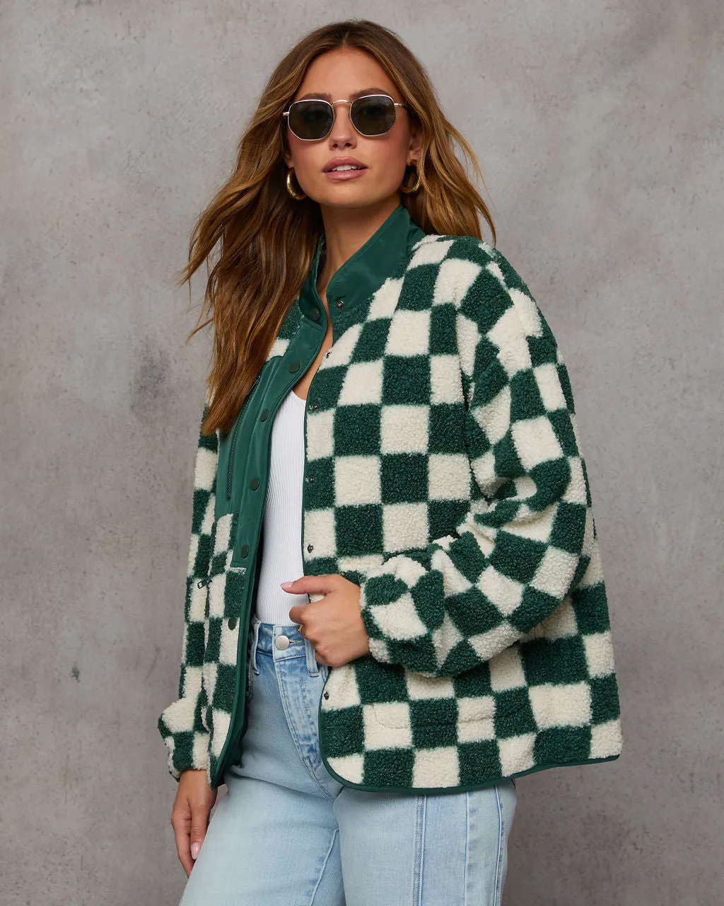 Jamerson Knit Checkered Jacket