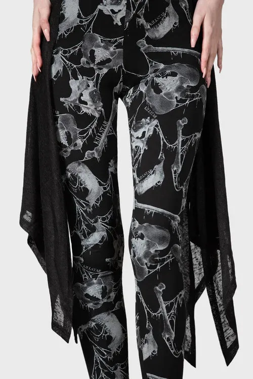 Killstar Mandeble Printed Leggings Bones