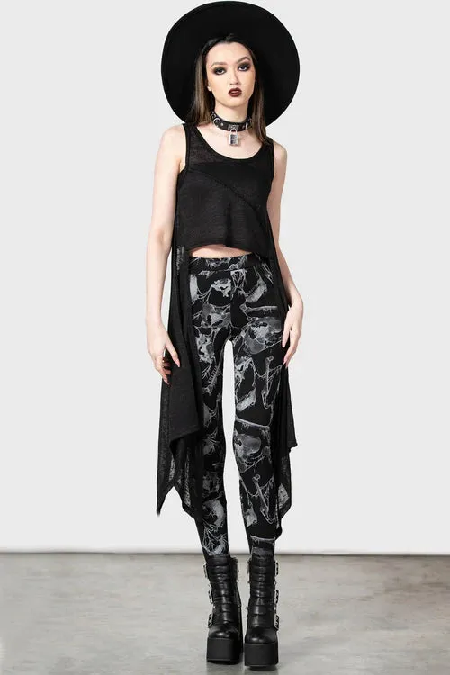 Killstar Mandeble Printed Leggings Bones