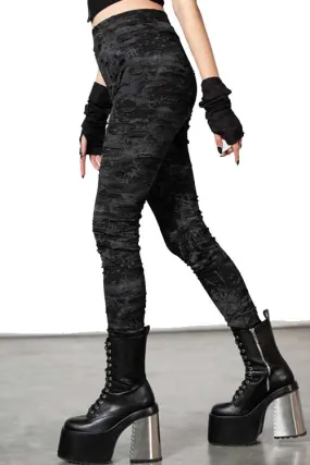 Killstar Tightrope Distressed Look Leggings