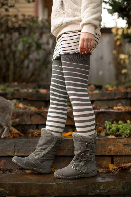 Longer Gradient Stripe Extraordinary Thigh High